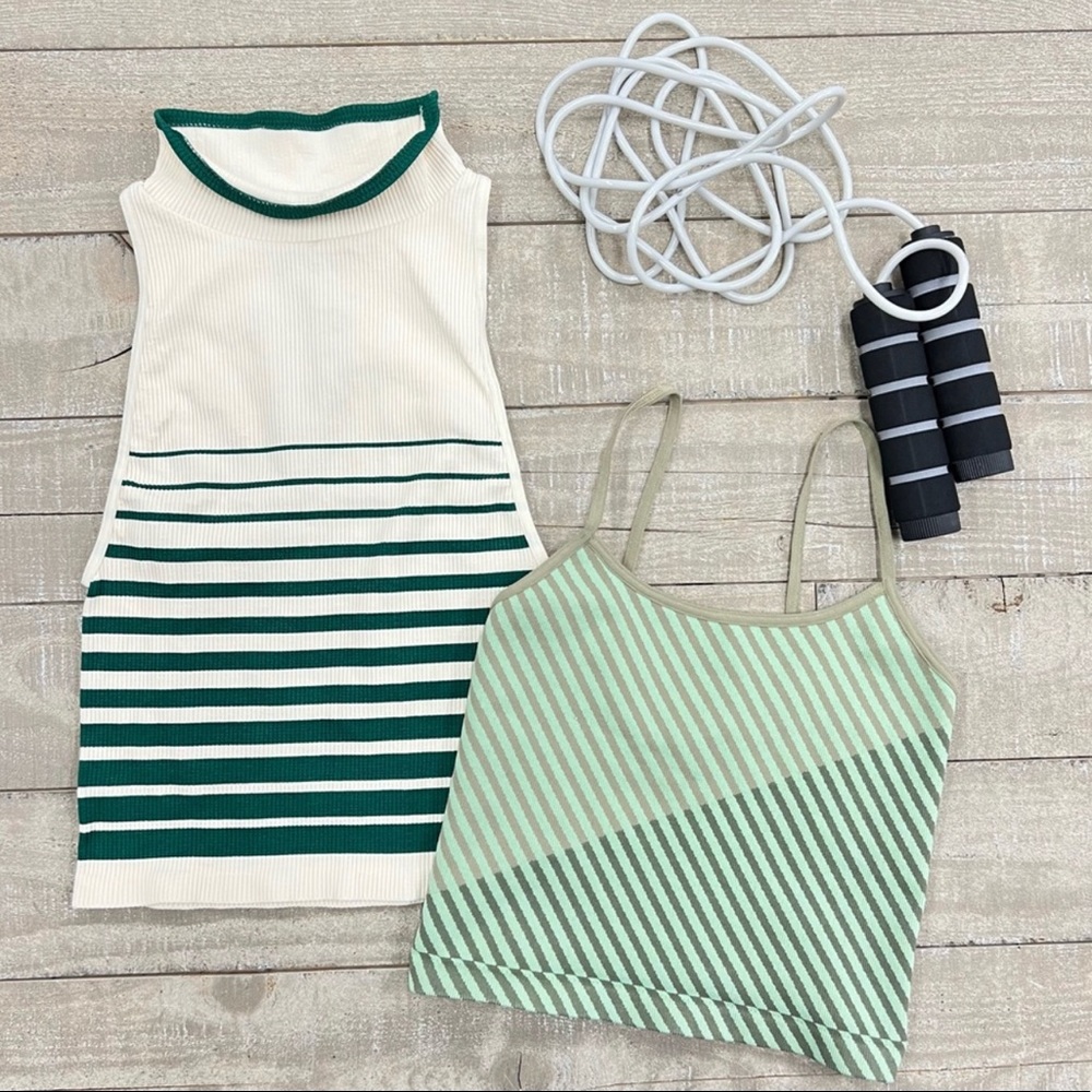 Free People (SET OF 2)Movement Striped Tops Bundle
